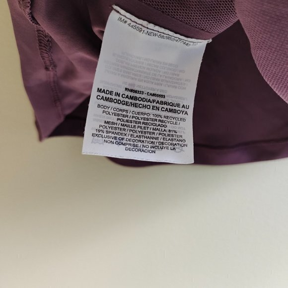 NIKE TANK TOP Flow Gold Logo PURPLE WOMENS SIZE XS ATHLETIC YOGA RUNNING HIKING - Picture 4 of 5